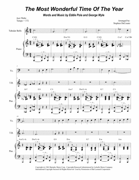 The Most Wonderful Time Of The Year (arr. Stephen DeCesare)