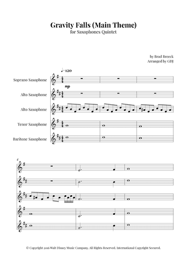 Gravity Falls (main Theme) (arr. GDJ)