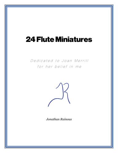 24 Flute Miniatures: No. 15, Homage à Philip Glass