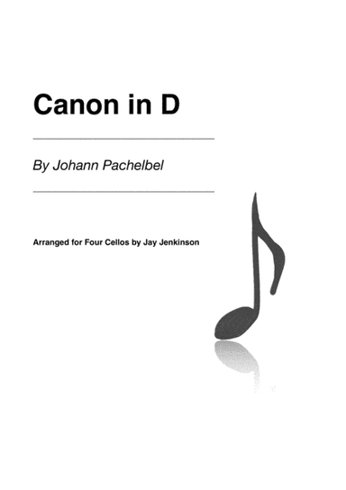 Pachelbel's Canon in D for Four Cellos (arr. Jay Jenkinson)