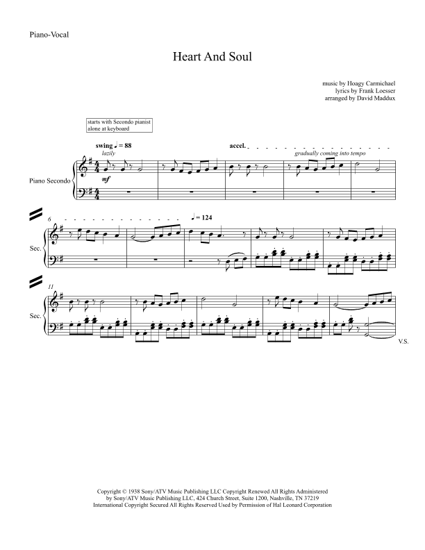 Heart And Soul (arr. David Maddux)
