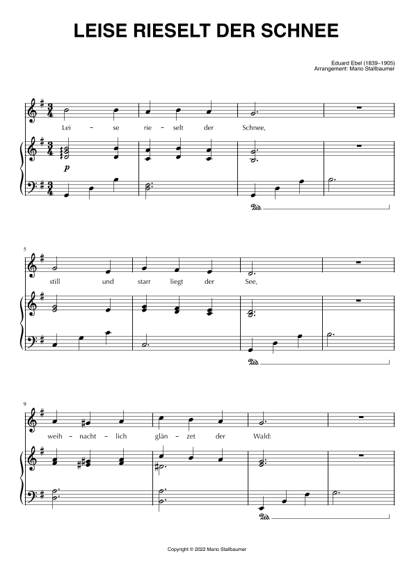 Leise rieselt der Schnee (arr. Mario Stallbaumer)