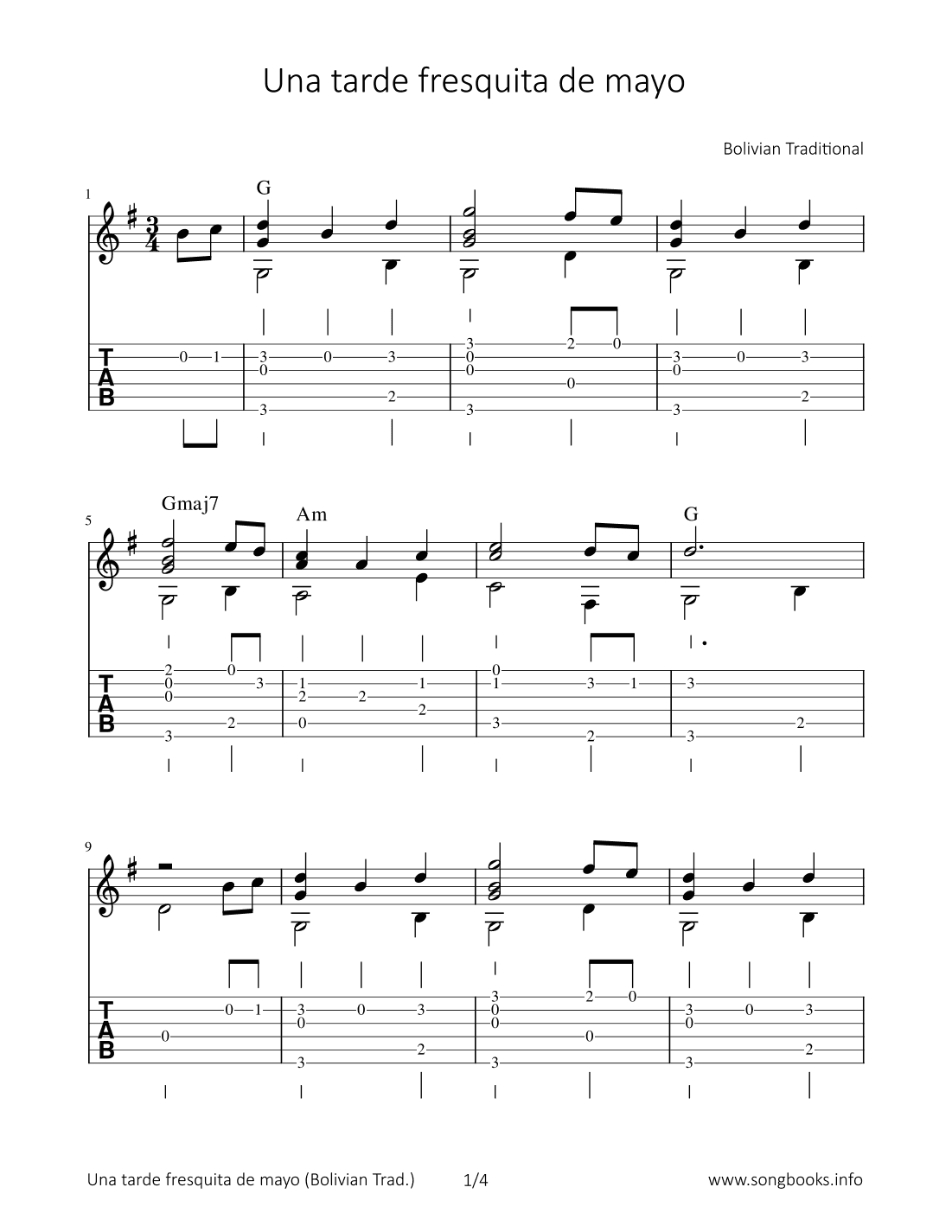 Una tarde fresquita de mayo (arr. Bettina Schipp)