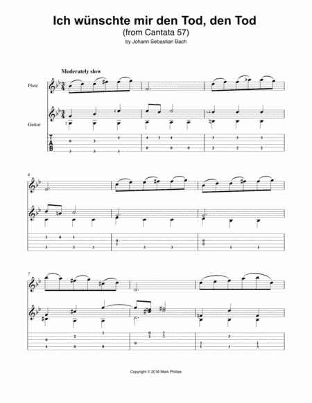 Ich wünschte mir den Tod, den Tod (Excerpt) (arr. Mark Phillips)