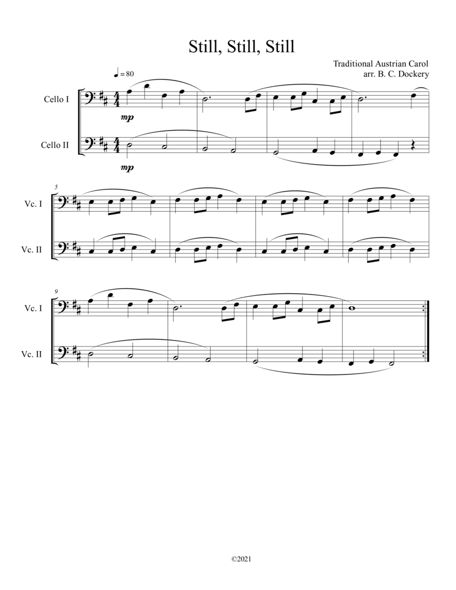Still, Still, Still (Cello Duet) (arr. B. C. Dockery)