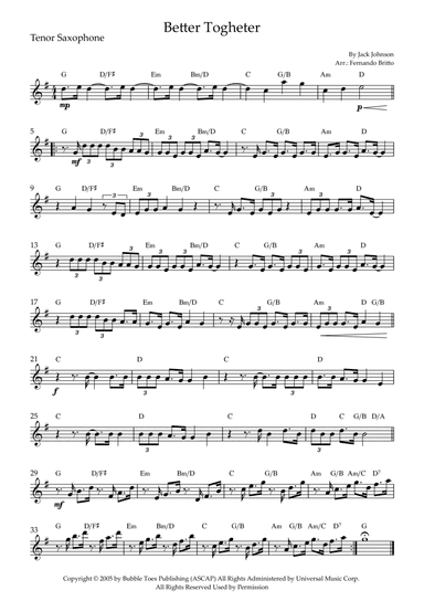 Better Together (arr. Fernando Britto)