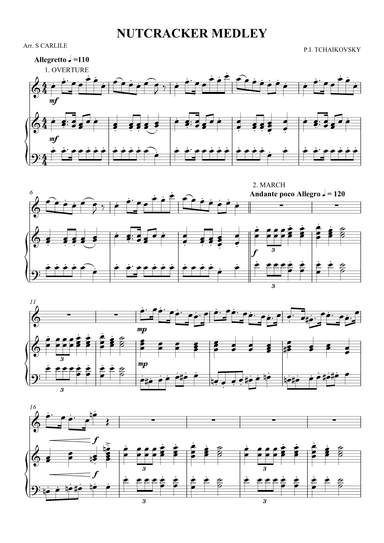 Nutcracker Medley (Flute and Piano) (arr. SCMusic)