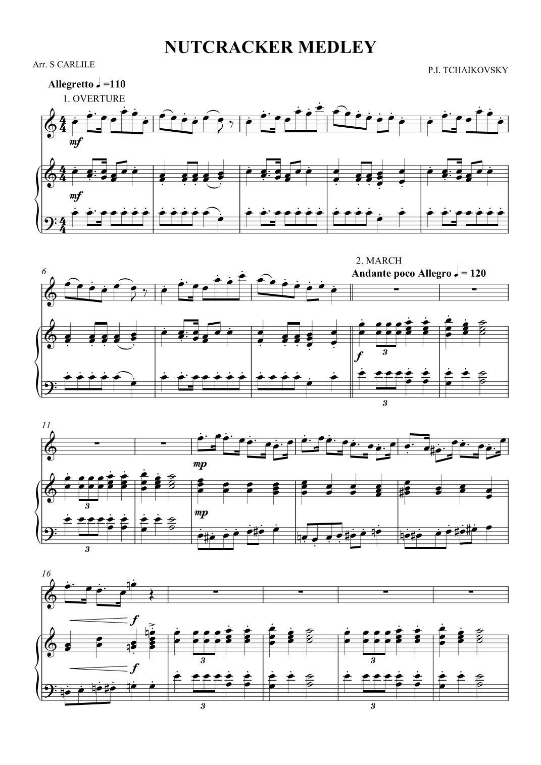 Nutcracker Medley (Flute and Piano) (arr. SCMusic)