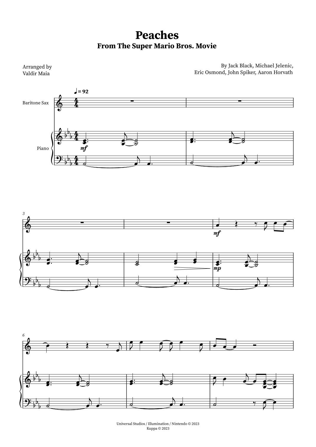 Peaches (arr. Valdir Maia)