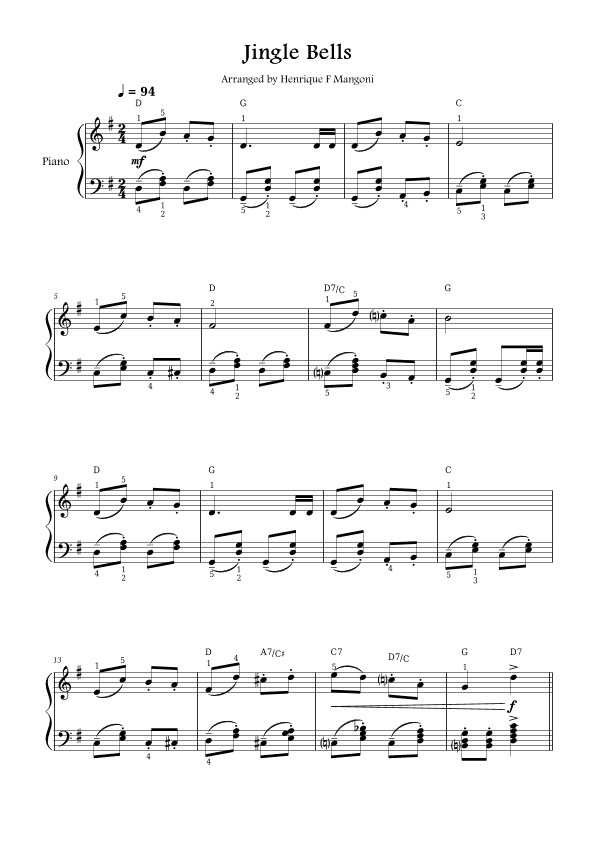Jingle Bells (arr. Henrique F Mangoni)