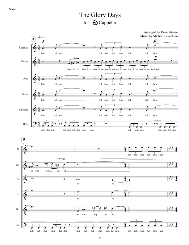 The Glory Days (arr. Deke Sharon)
