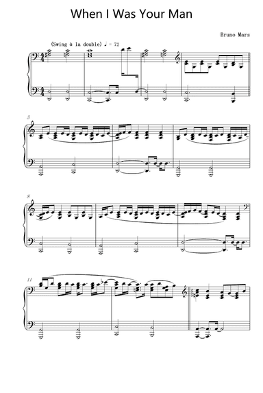 When I Was Your Man (arr. Bruno Mars)