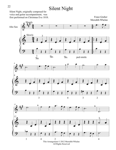 Christmas Duets for Alto Saxophone & Piano:  Silent Night (arr. Meredith Whelan)