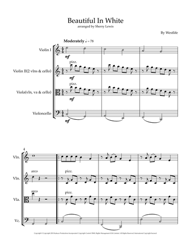 Beautiful In White (arr. Sherry Lewis)