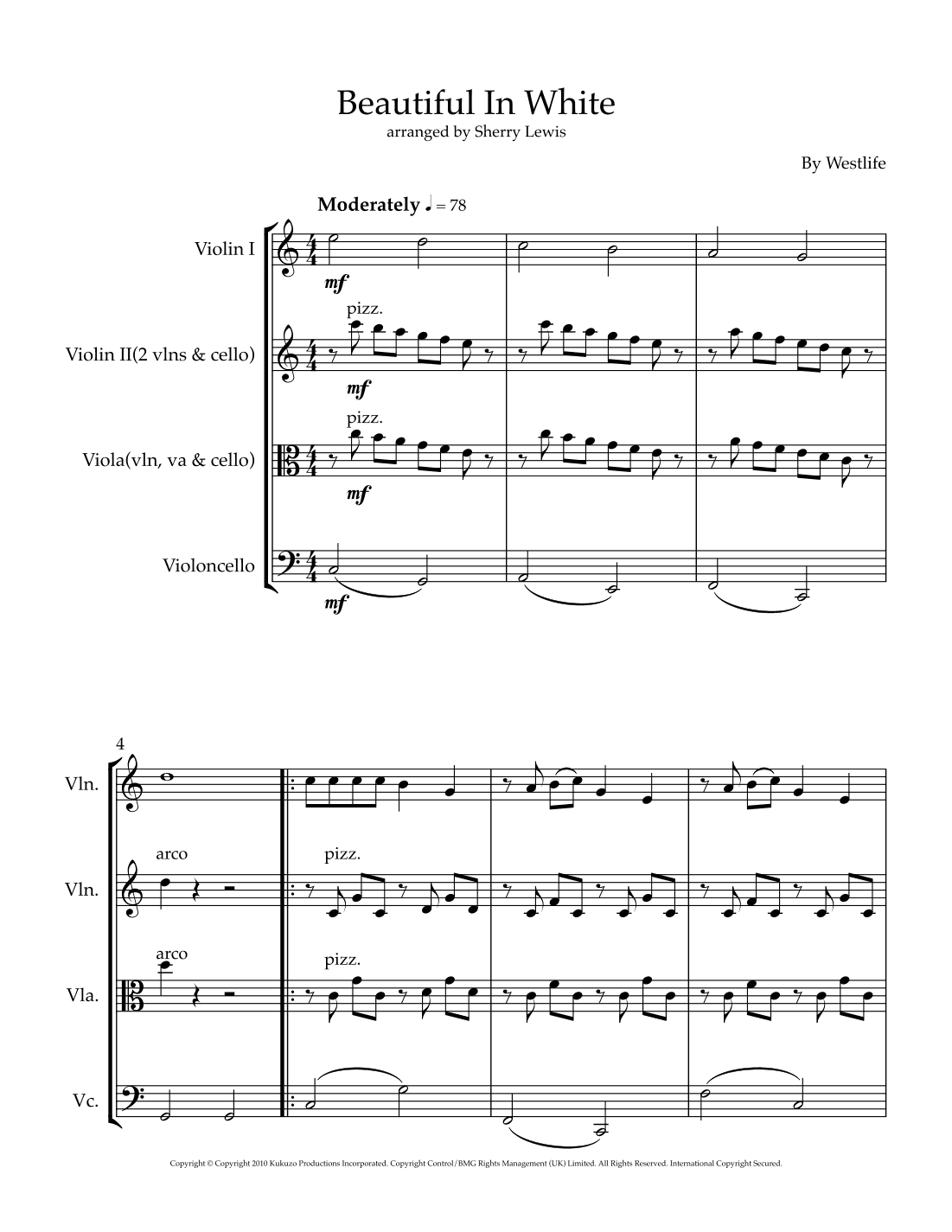 Beautiful In White (arr. Sherry Lewis)