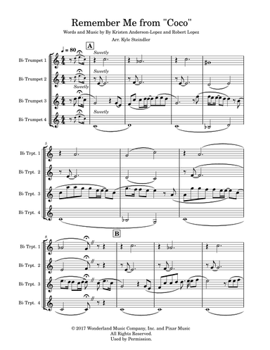 Remember Me (lullaby) (arr. Kyle Steindler)