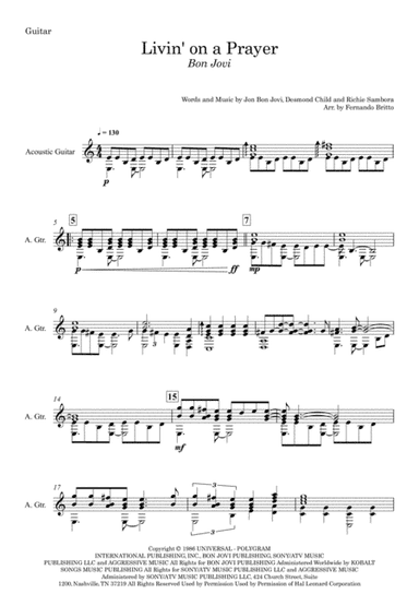 Livin' On A Prayer (arr. Fernando Britto)