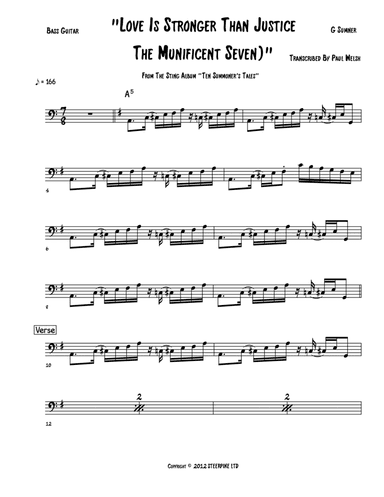 Love Is Stronger Than Justice (the Munificent Seven) (arr. Accubass)
