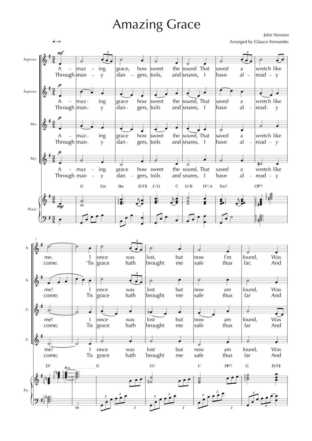 Amazing Grace (arr. Glauco Fernandes)