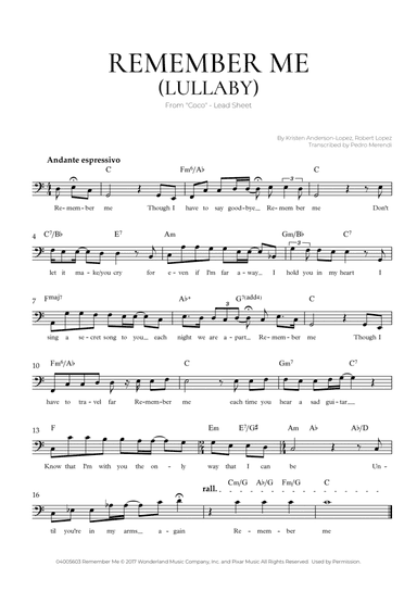 Remember Me (lullaby) (arr. Pedro Merendi)