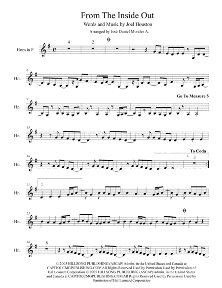 From The Inside Out (arr. José Daniel Morales A.)