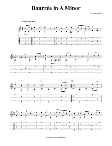 Bourrée in A Minor (arr. Mark Phillips)