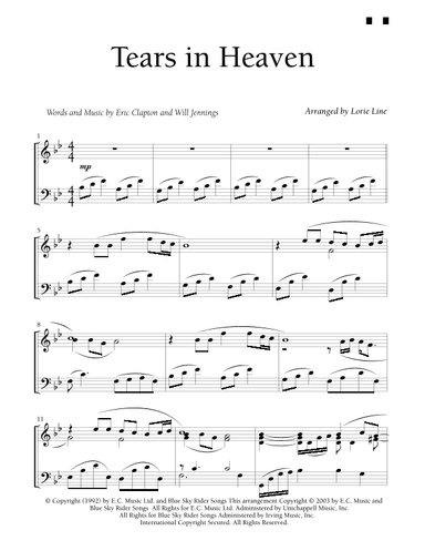 Tears In Heaven (arr. Lorie Line)