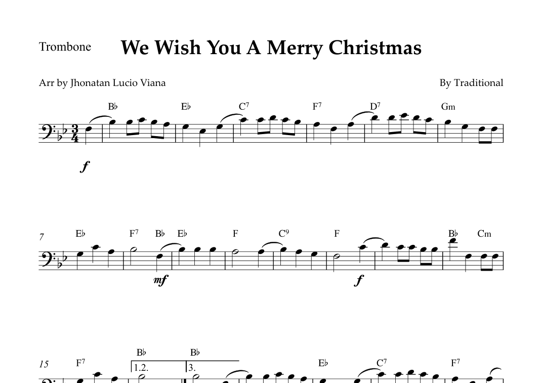 We Wish You A Merry Christmas (arr. Jhonatan Lucio Viana)