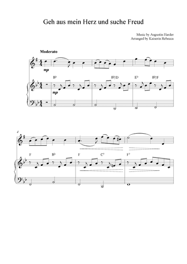 Geh aus mein Herz und suche Freud (arr. Kaiserin Rebecca)