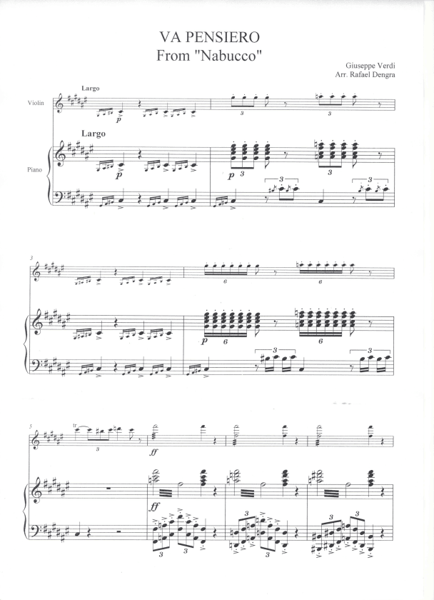 Va Pensiero (arr. Rafael Dengra)