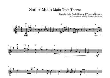 Sailor Moon - Main Title (arr. Sharon Sullivan)