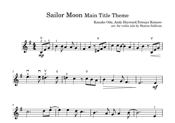 Sailor Moon - Main Title (arr. Sharon Sullivan)