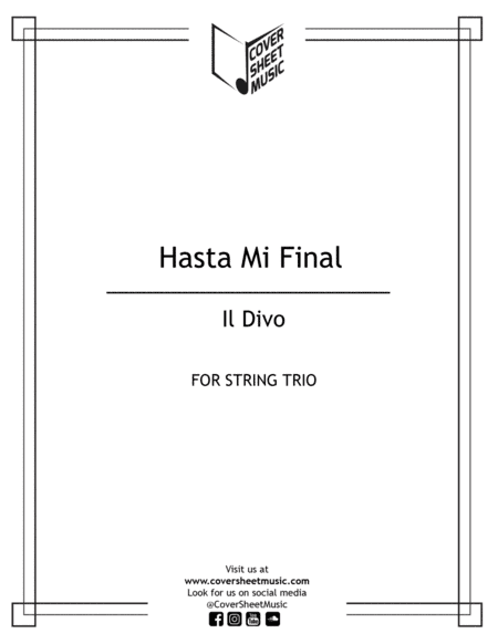 Hasta Mi Final (arr. Jose Quintana)