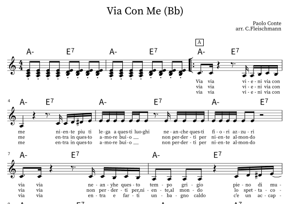 Via Con Me (arr. Christoph Fleischmann)