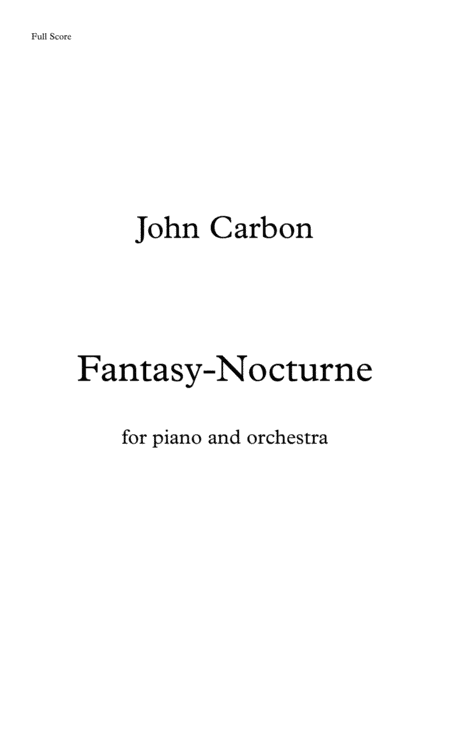 Fantasy-Nocturne for piano and orchestra