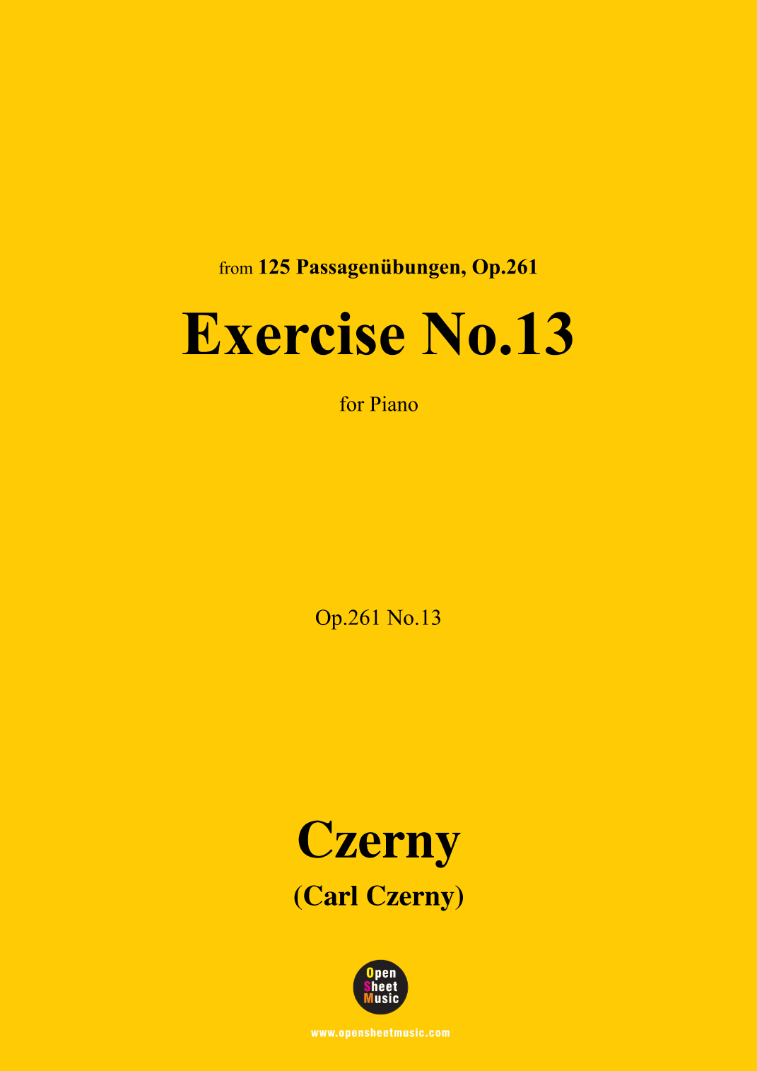 C. Czerny-Exercise No.13,Op.261 No.13 (arr. OSM Press)