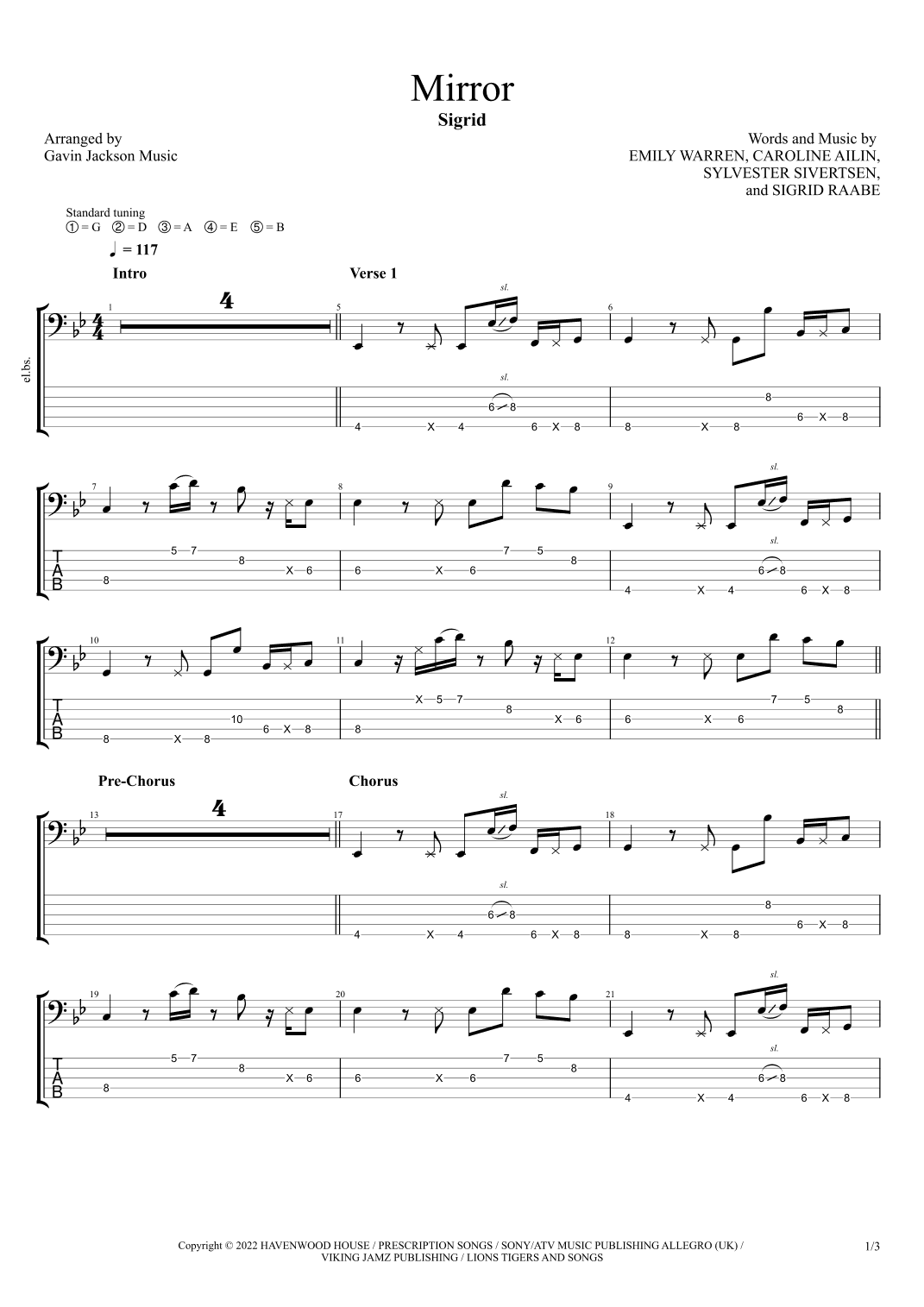 Mirror (arr. Gavin Jackson Music)