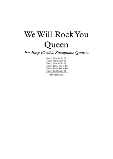 We Will Rock You (arr. Tim Curd)