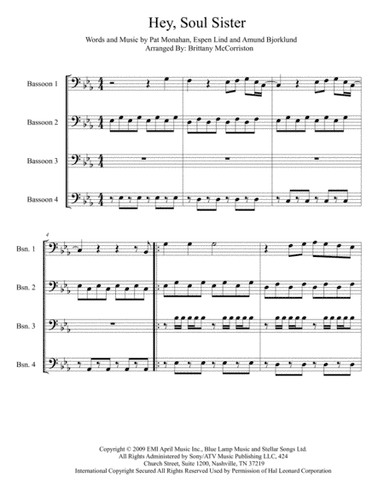 Hey, Soul Sister (arr. Brittany McCorriston)