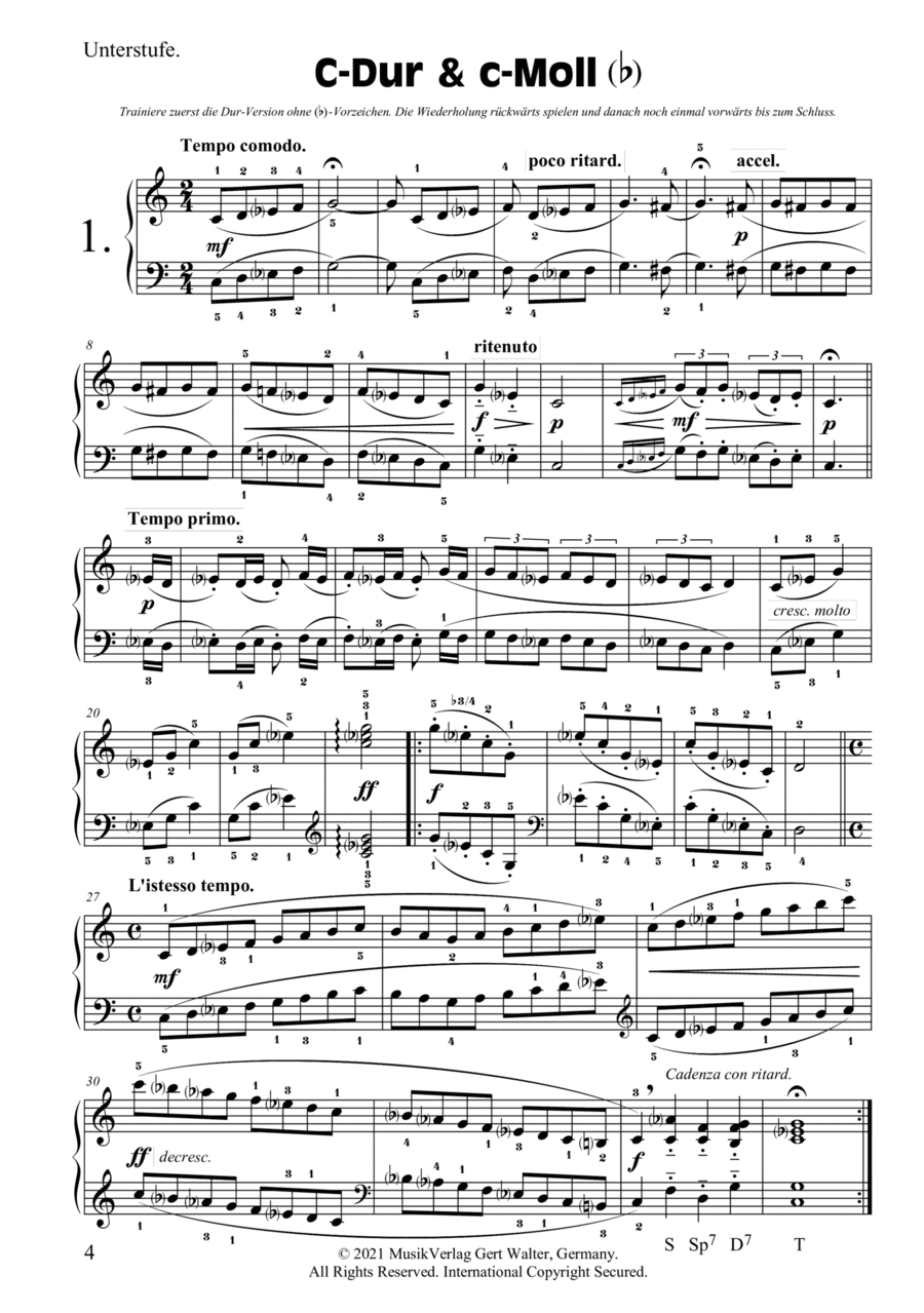 Exercise in C Major and C Minor