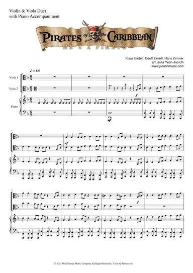 He's A Pirate (arr. JULIA OH MUSIC | Julia Yeon-Joo Oh)