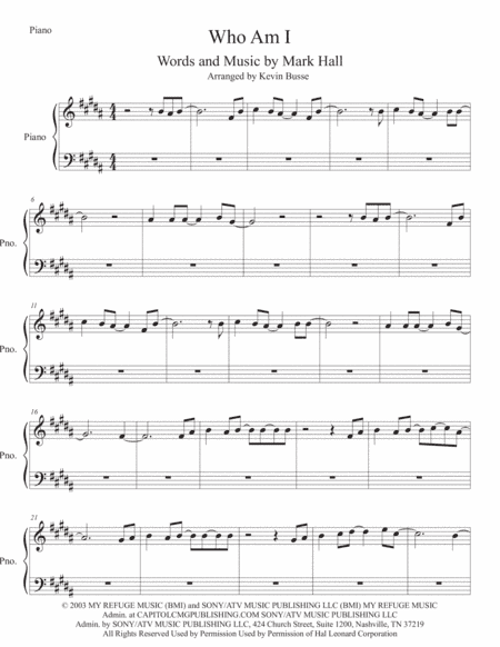 Who Am I (arr. Kevin Busse)