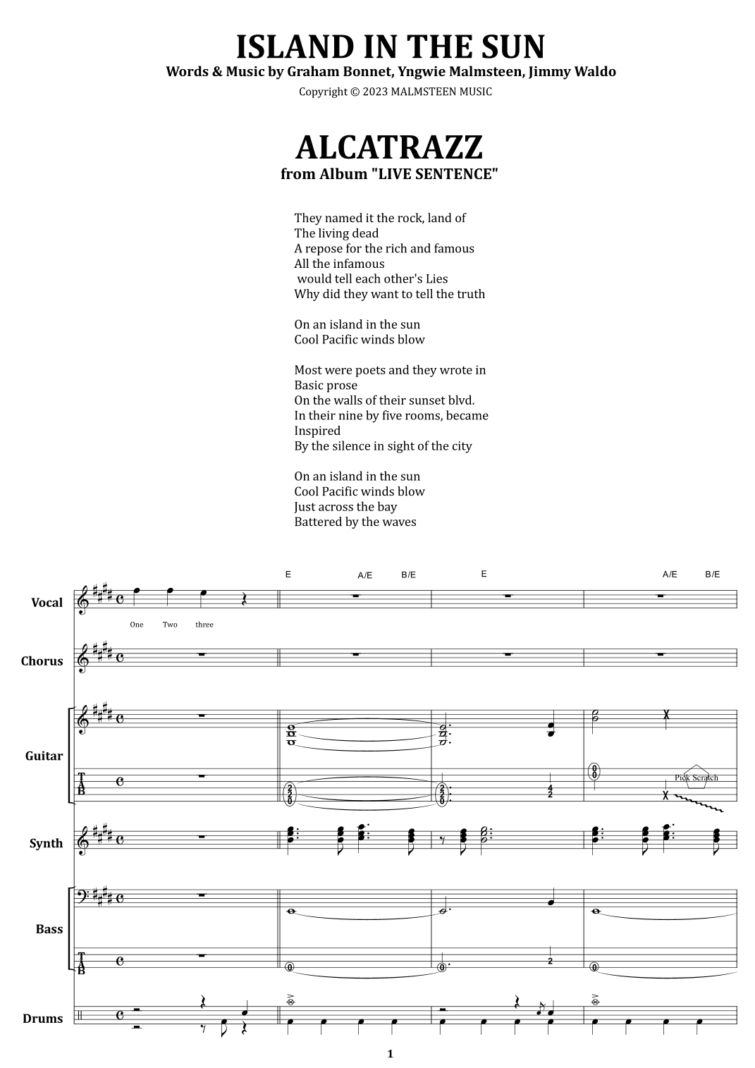 Island In The Sun (arr. from68)