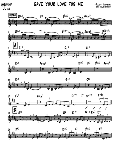 Save Your Love For Me (arr. Julian Horner)