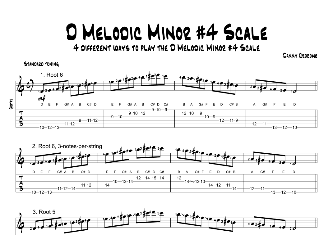 D Melodic Minor #4 Scale (4 Ways to Play)