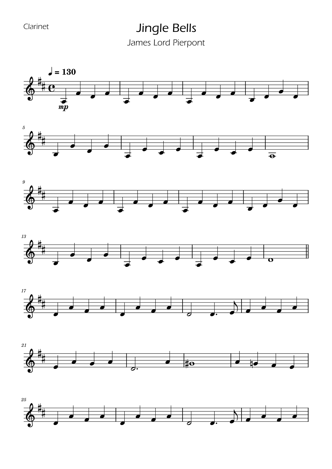 Jingle Bells - Oboe and Clarinet Duet (arr. Ygor Nunes)