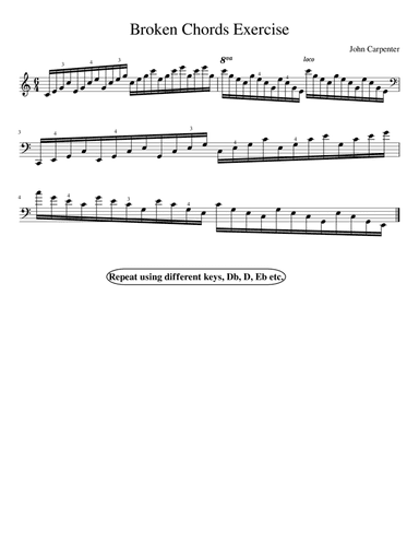 Broken Chords Exercise (arr. John C Carpenter)