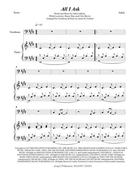 All I Ask (arr. James M. Guthrie, ASCAP)