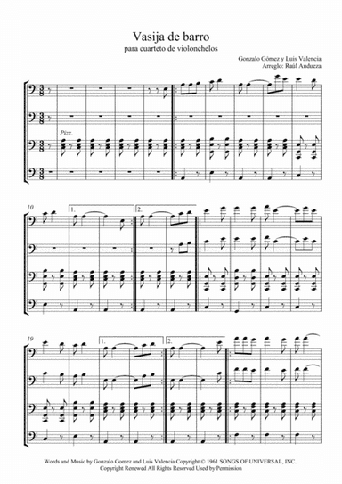 Vasija De Barro (arr. Raúl Andueza)