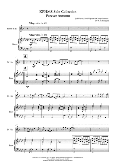 Forever Autumn (arr. Kevin P Holdgate)